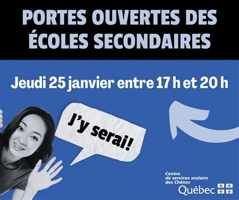Portes ouvertes des écoles secondaires : s’épanouir au public, .